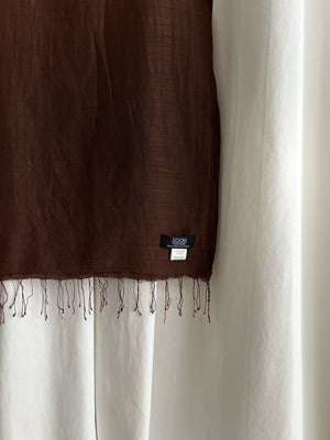 Viscose & silk pareo - Chocolate