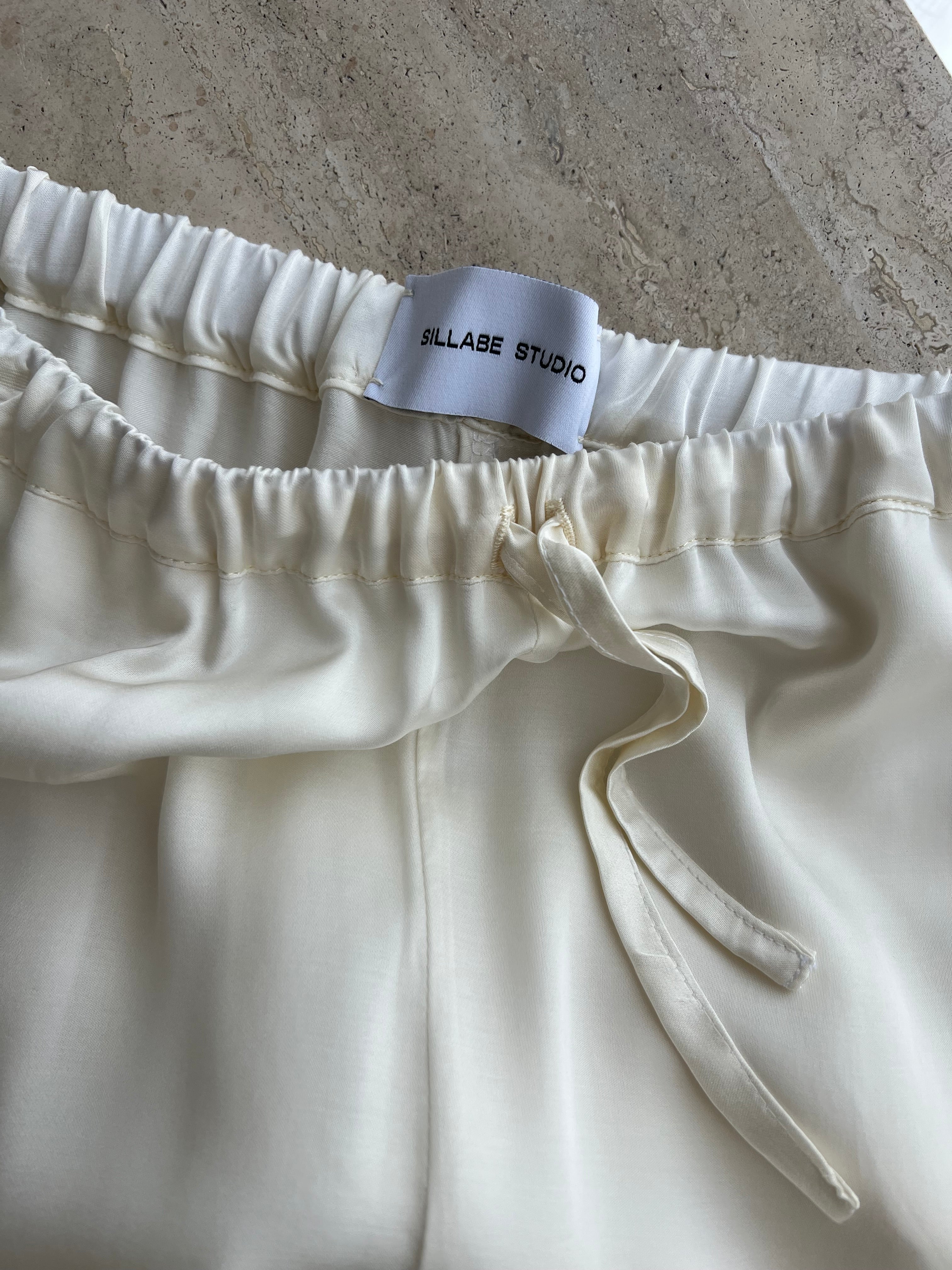 Sillabe Studio liquid pants - Milk