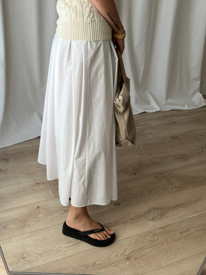 Made In italy 100% cotton white skirt