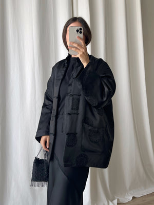 Pure silk oriental down jacket