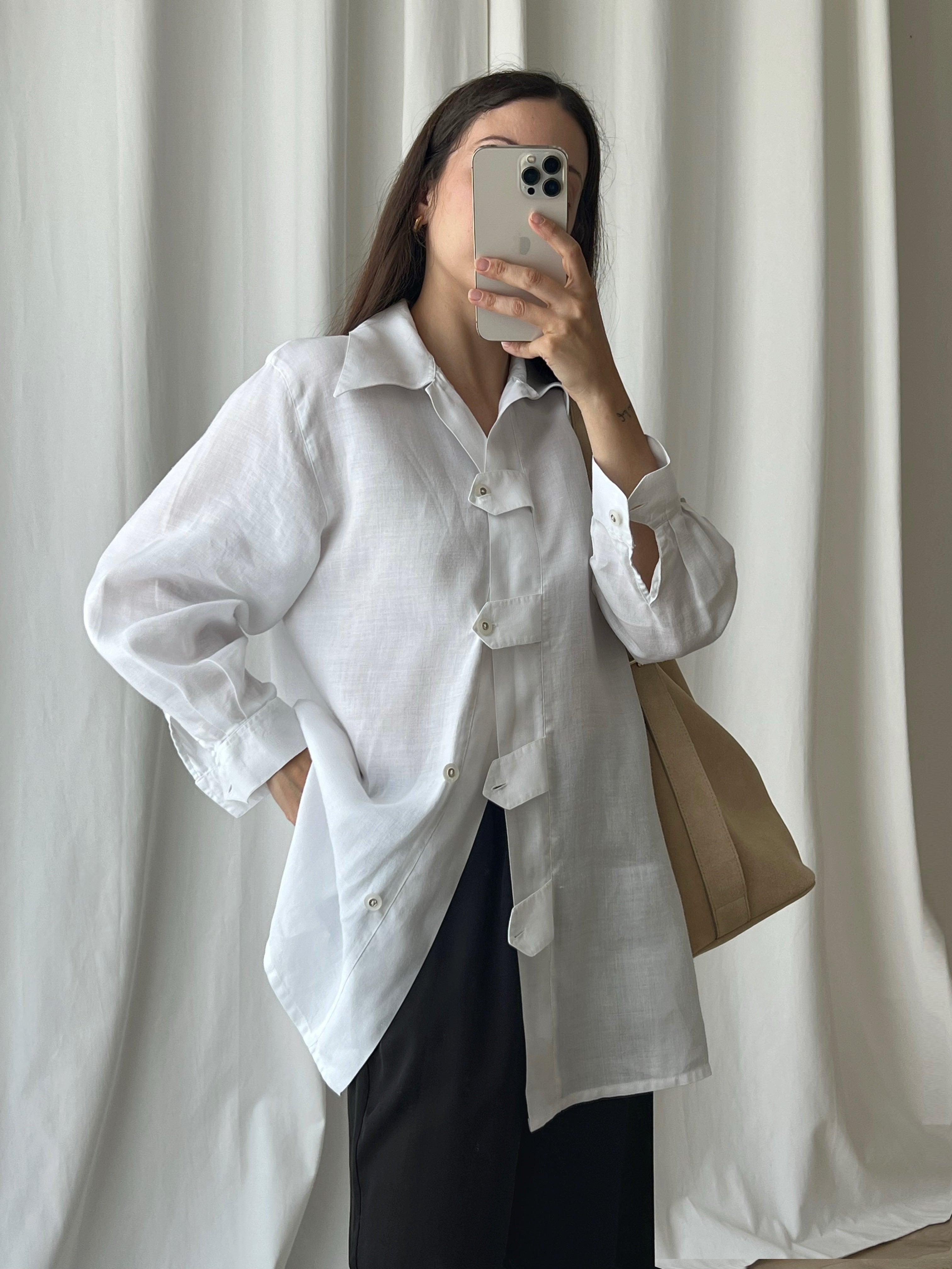 Pure linen white shirt