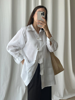 Pure linen white shirt