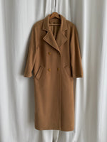 Wool and cashmere camel long coat