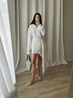 Cotton & silk pareo - White