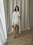 Cotton & silk pareo - White
