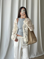 Crochet beige cardigan