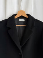 Blunauta wool blend black coat