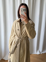 Classic belted camel trench