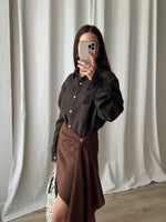 100% Linen comfy shirt - Espresso