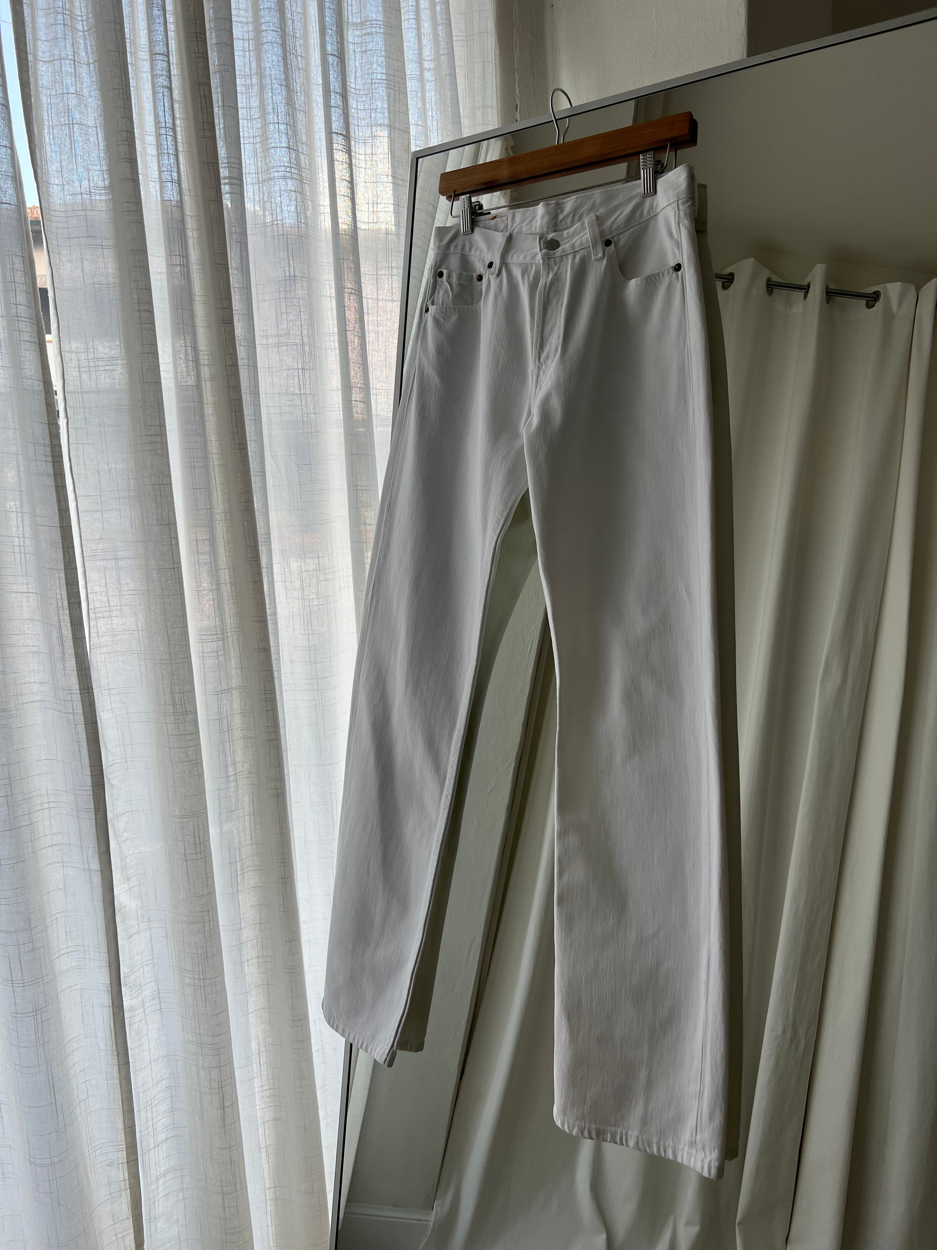Levi's 501 white jeans