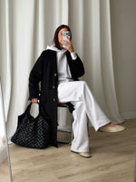 Marella wool and angora black coat