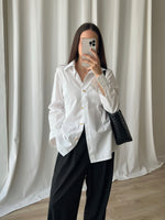 Pure cotton golden buttons white shirt