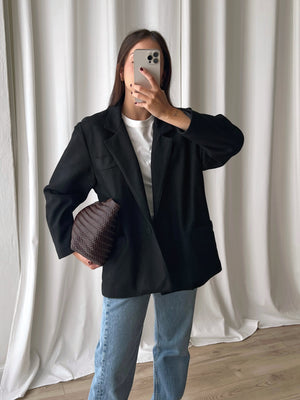 Italian wool blend black blazer