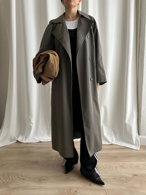 Oversize grey trench