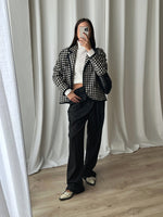 Tailored 100% wool crop jacket