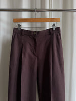 Tailored 100% linen pants - Cacao