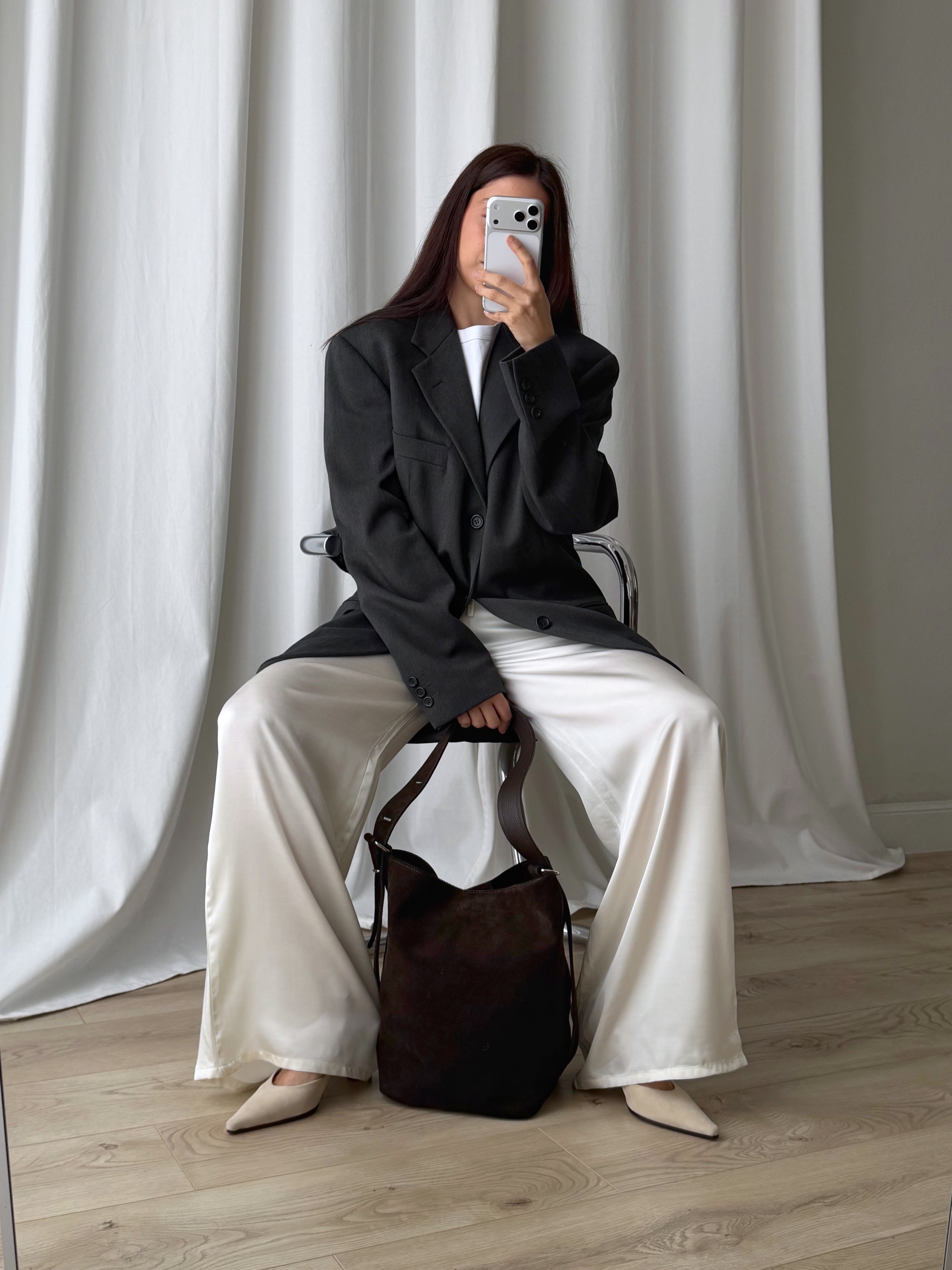 Sillabe Studio bucket bag - Dark coffee