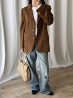 Burberrys wool and cashmere camel blazer