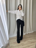 Tailored pure wool black pants