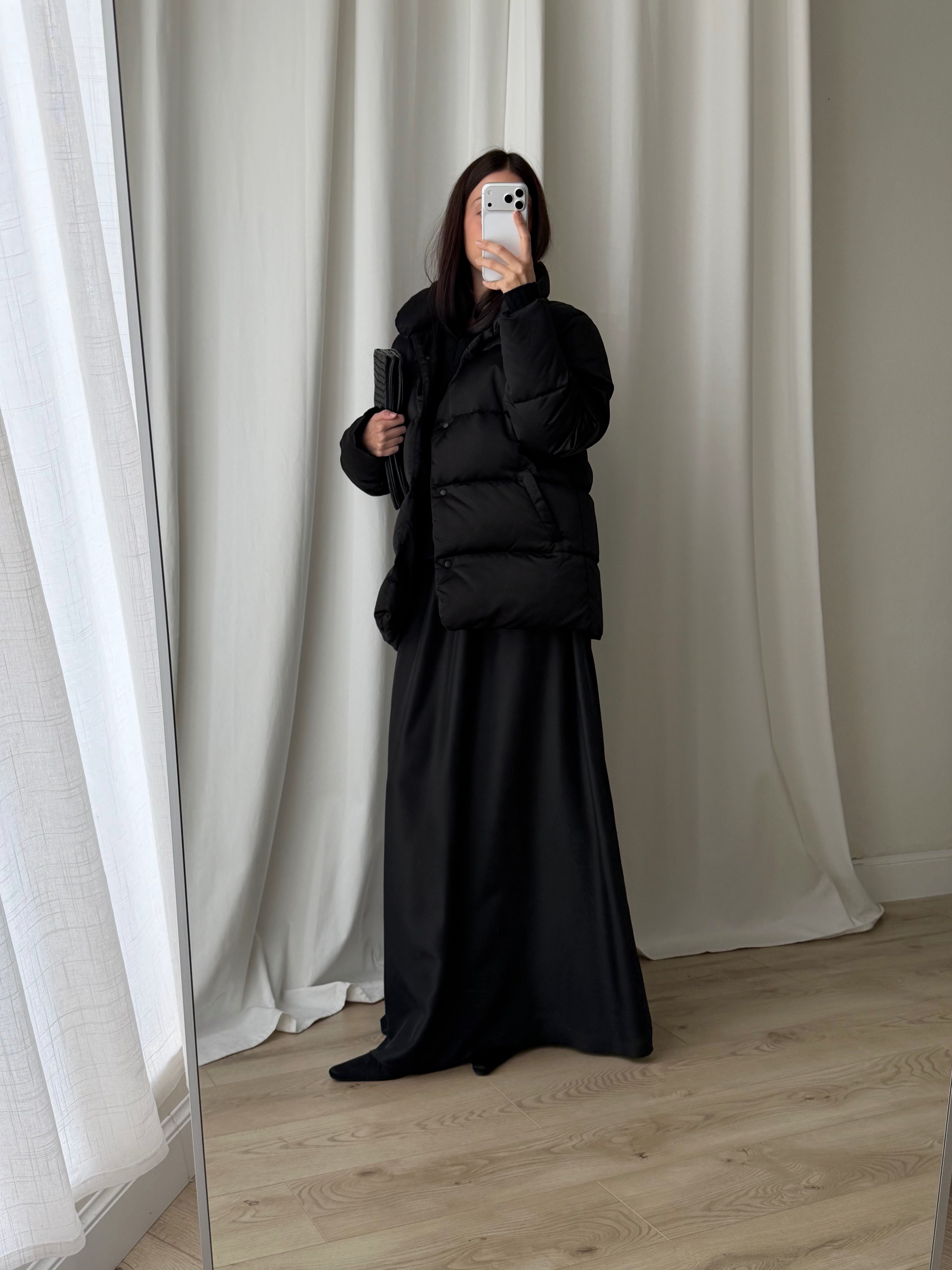 Moncler black down jacket