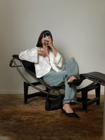 Oriental liquid top - White