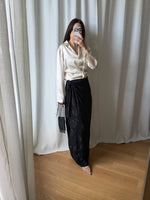 Pure viscose wrap black skirt