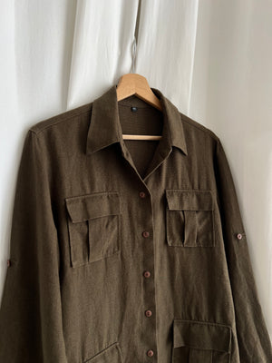 Pure linen sahariana jacket