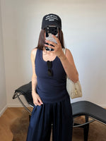 Ribbed tank top - Navy