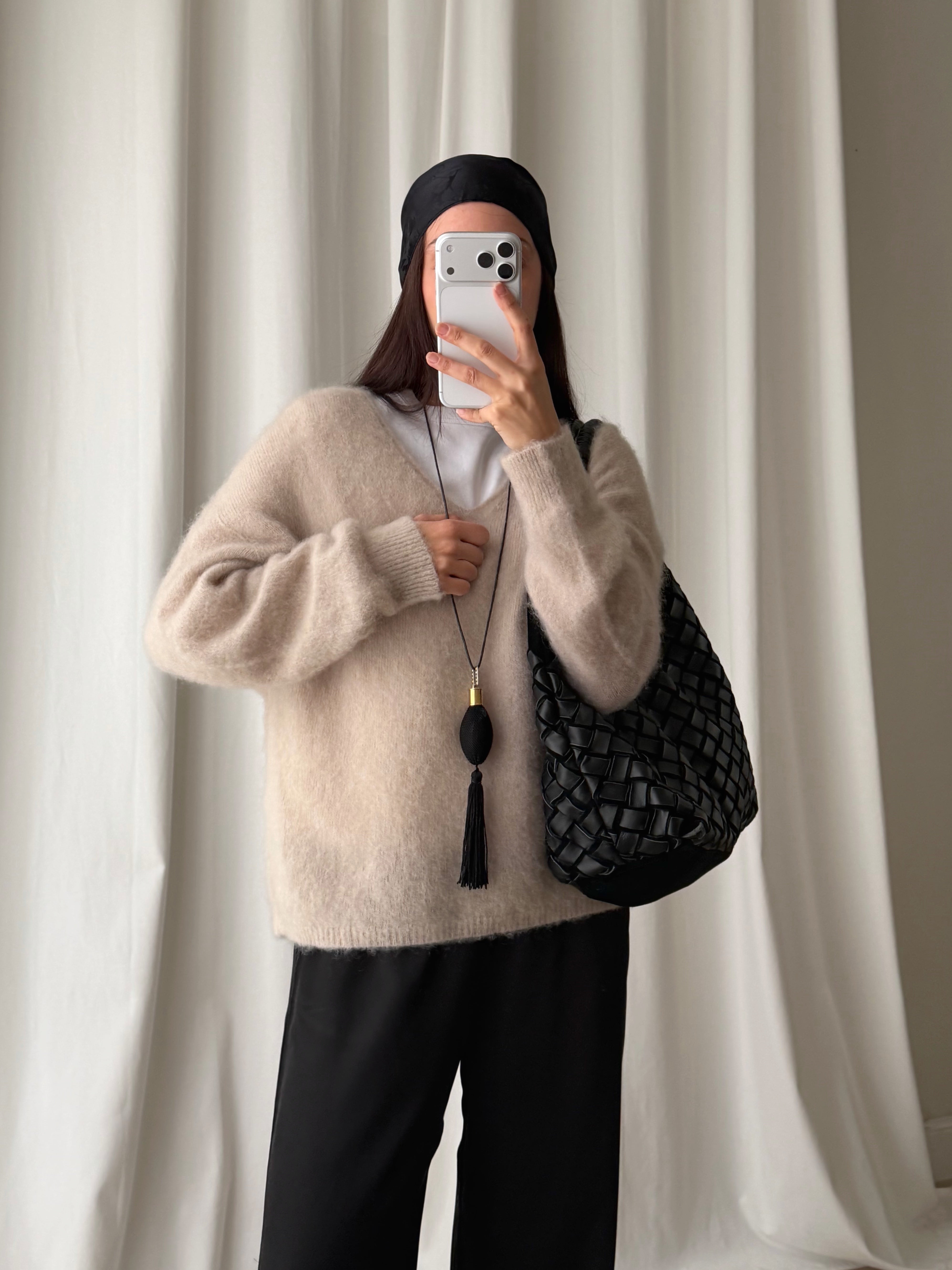 Kid mohair and wool soft pull - Mandorla