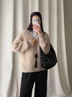 Kid mohair and wool soft pull - Mandorla