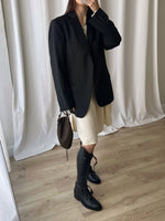 Made in Italy pure lightweight wool black blazer