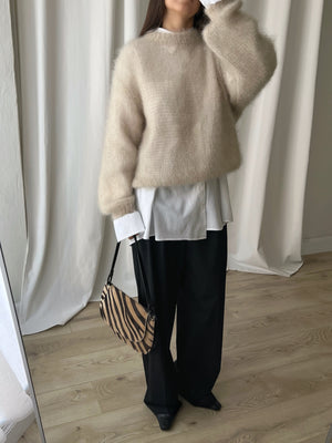 80% kid mohair soft pull - Mandorla