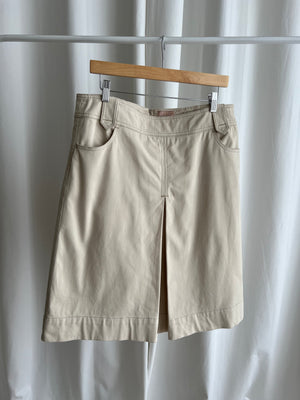 Low waist beige skirt