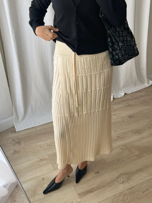 Made in Italy pure wool cream skirt