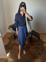 100% Linen shirt - Navy