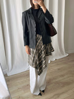 Escada real leather black jacket