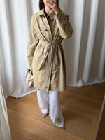 Classic belted camel trench