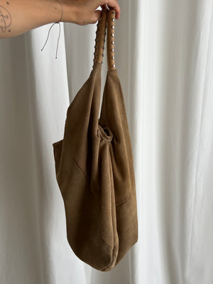 100% Suede leather shoulder bag