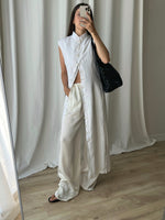 Pure linen oriental long dress