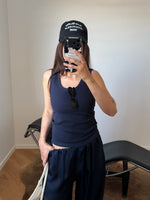 Ribbed tank top - Navy