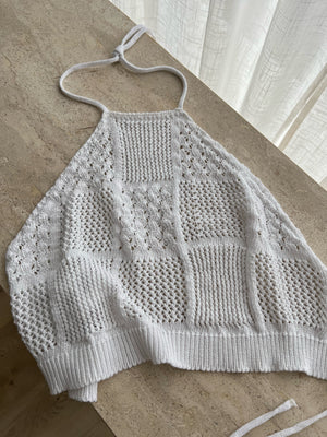Tennè by Antonia Erre - Crochet white top