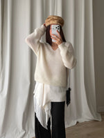 Kid mohair and wool soft pull - Latte