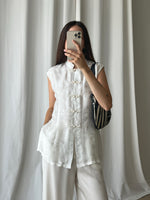 Pure silk oriental white shirt