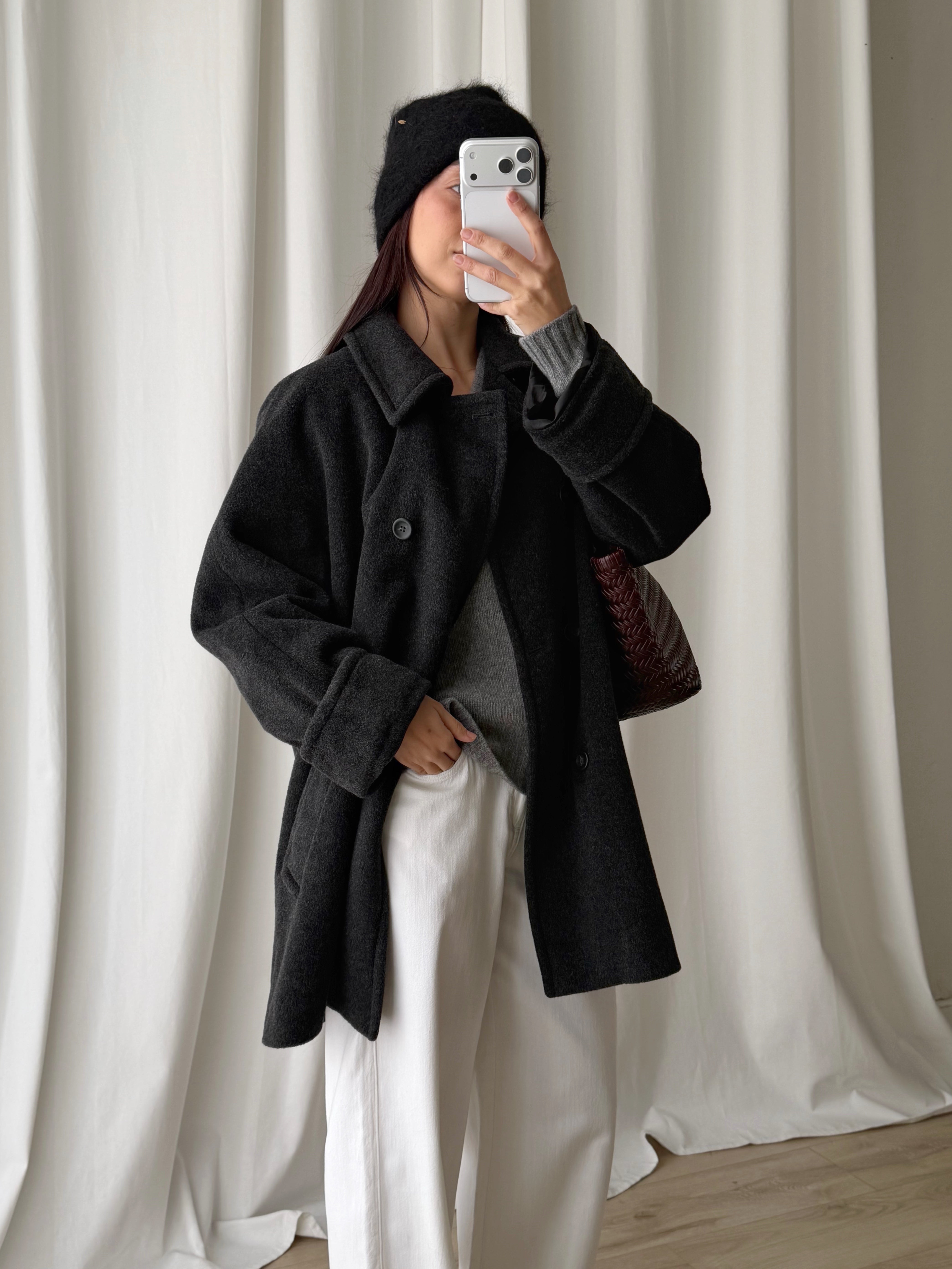 Marella pure wool grey coat