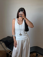 Ribbed tank top - Milk