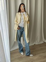 Pure silk cream chemisier dress