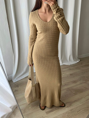 Benetton pure wool knitted long dress
