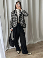 Tailored 100% wool crop jacket