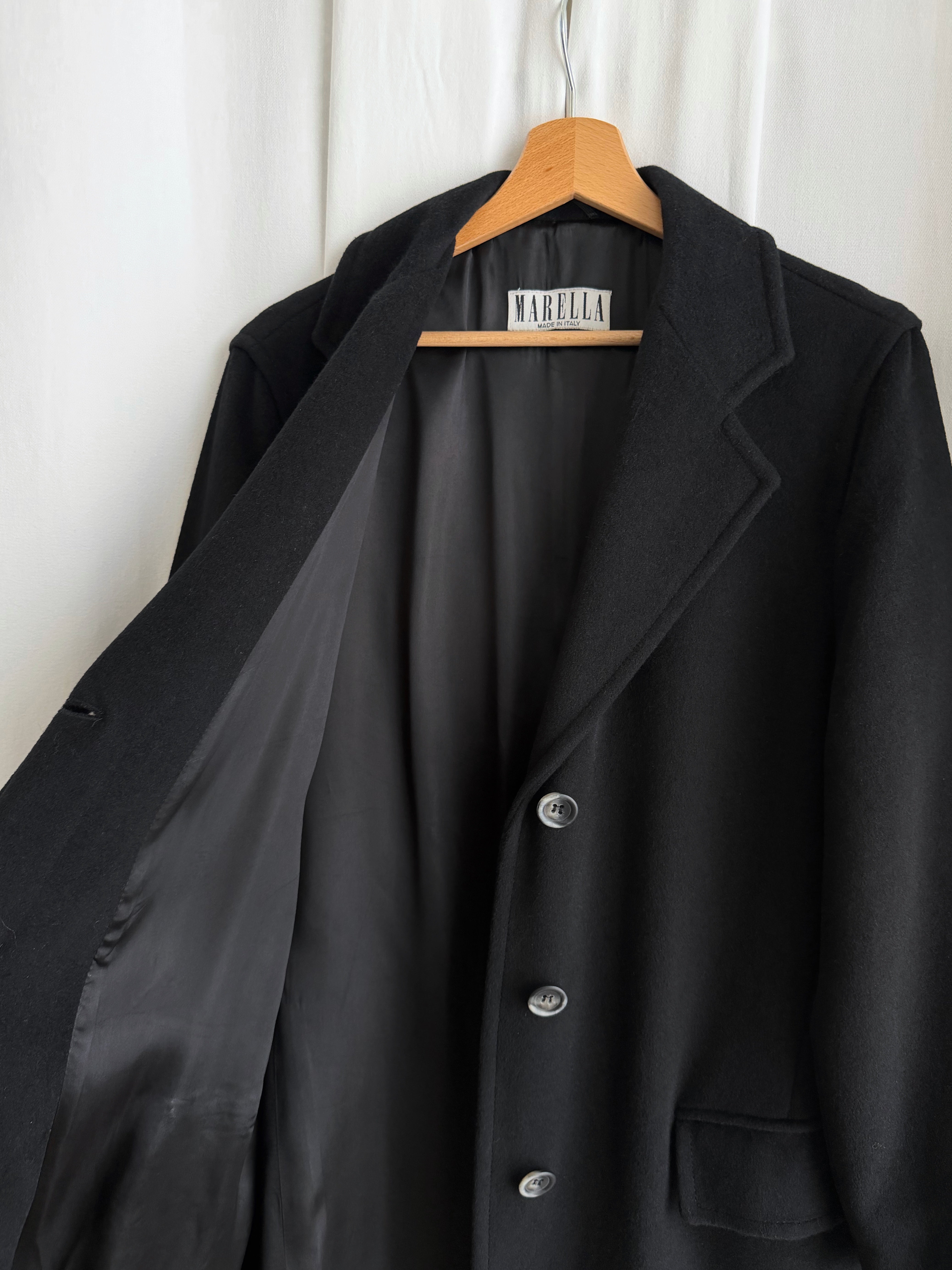 Marella wool and angora black coat