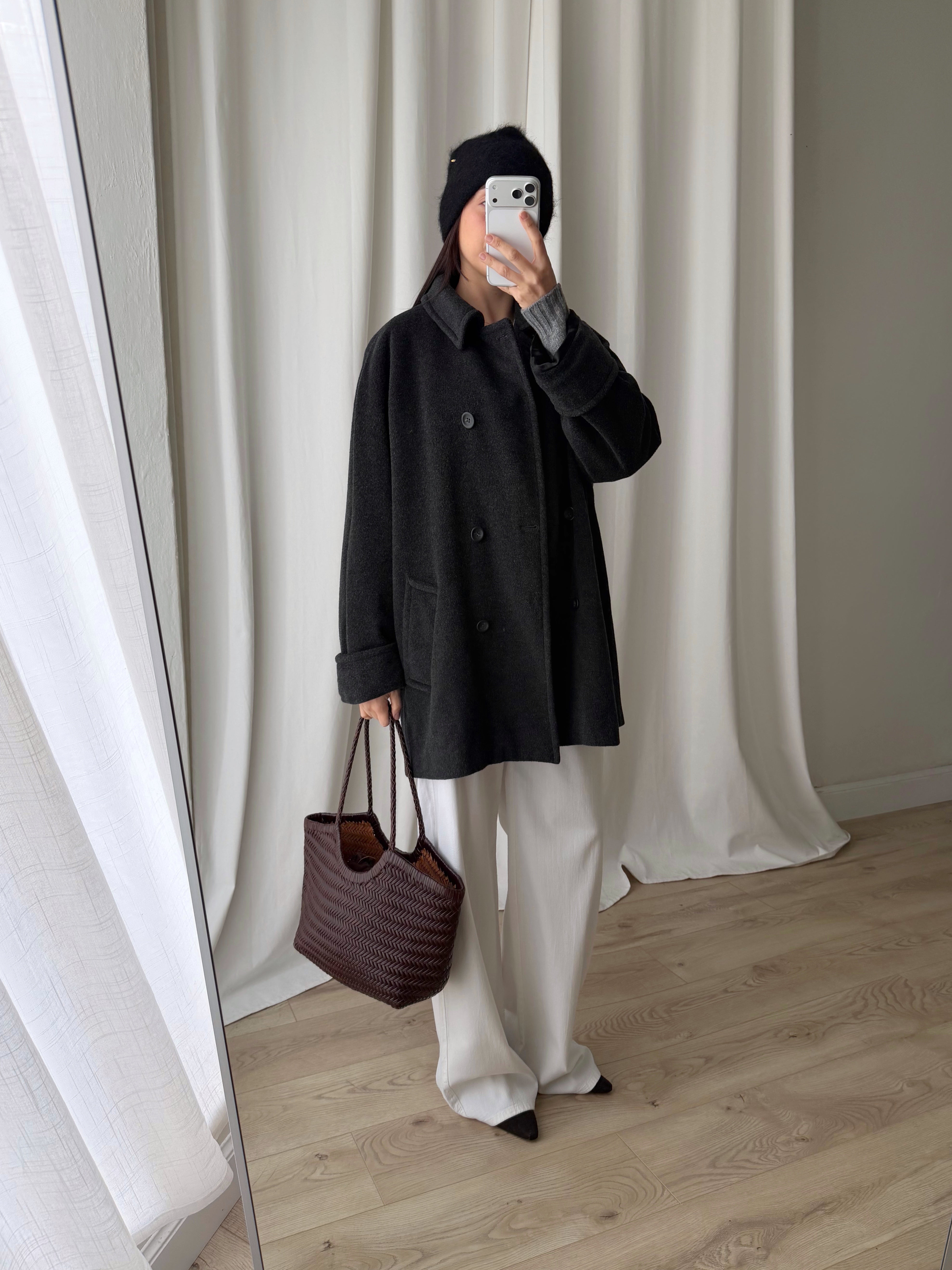 Marella pure wool grey coat